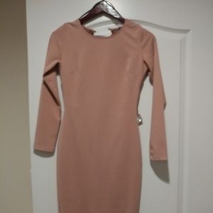 A'gaci beige pink medium size dress